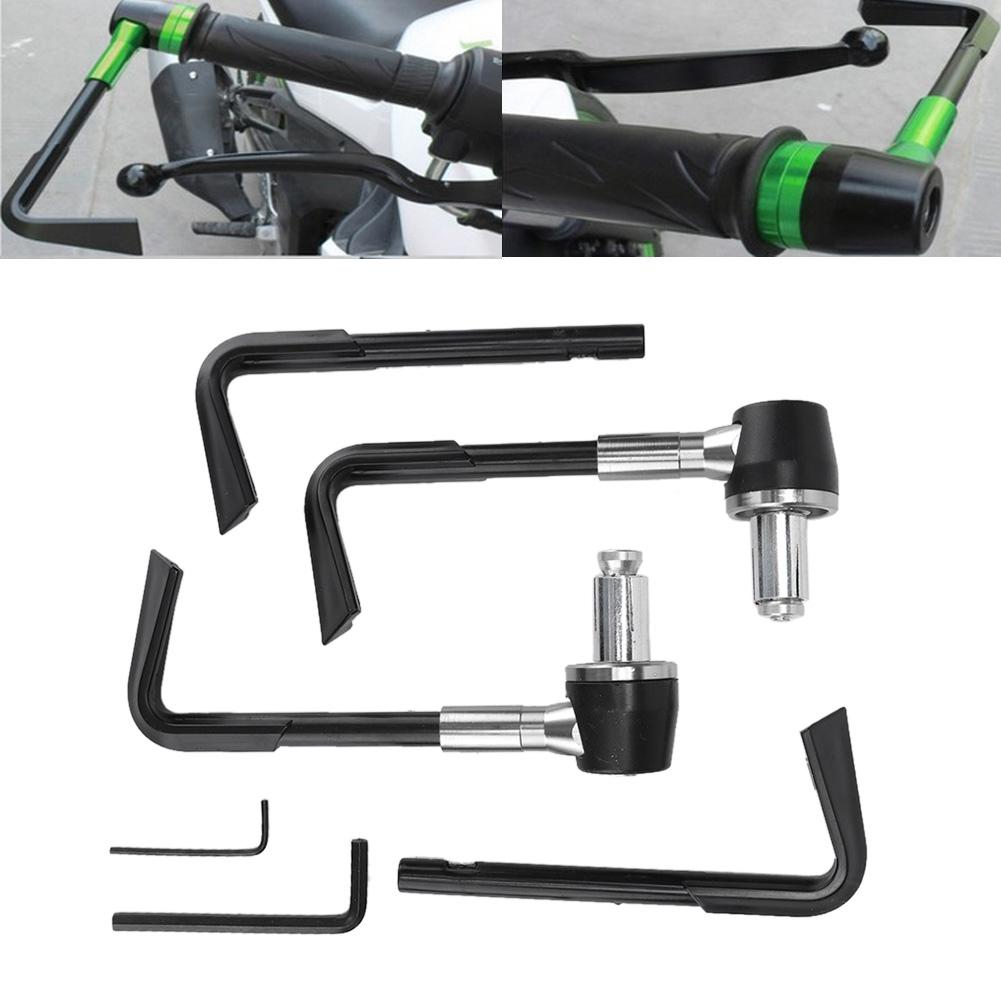 CNC Motorbike Handgrip Guard Brake Levers Guard Motorcycle or Handlebar(Silver)