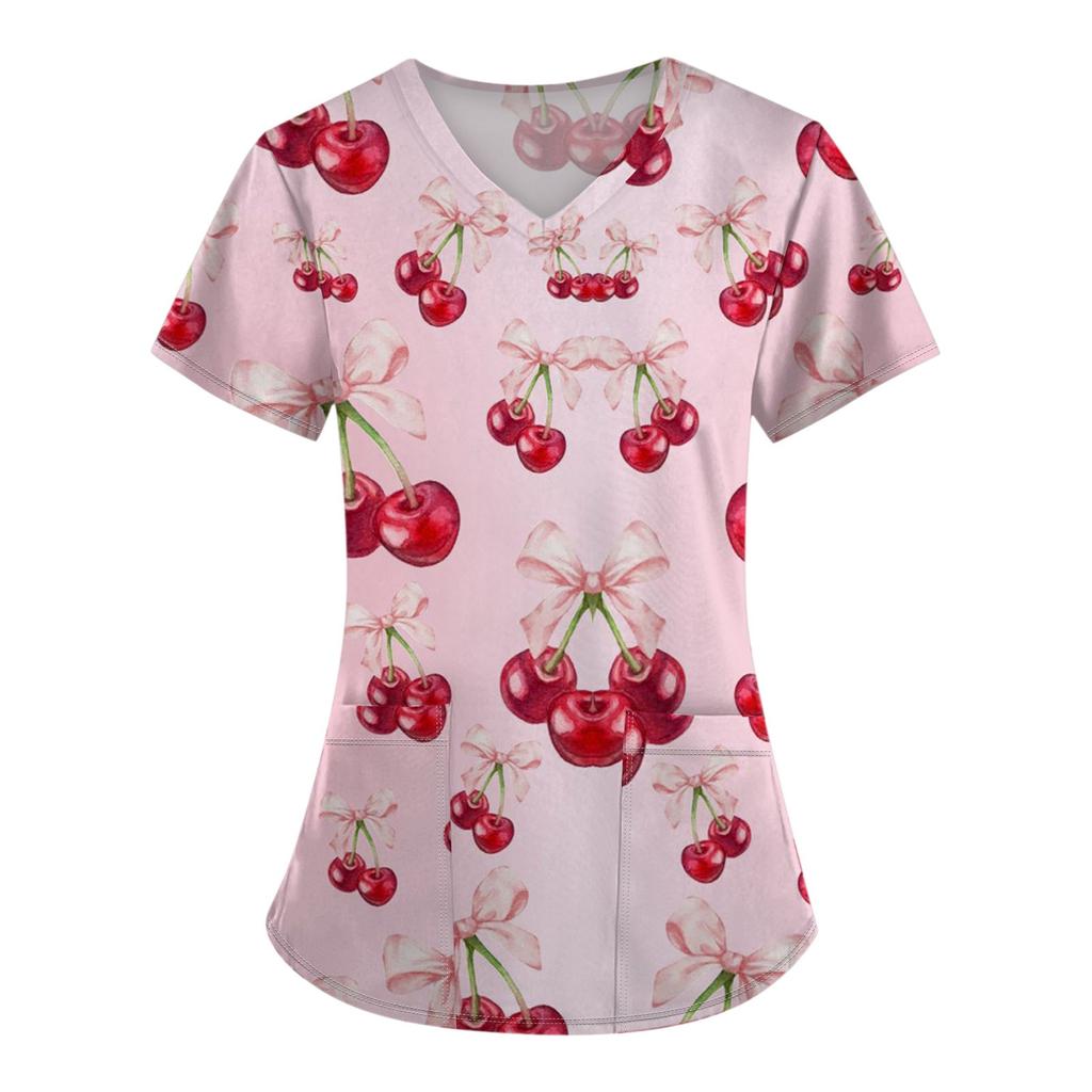 Женский модный комбинезон с короткими рукавами и принтом в виде банта и карманами