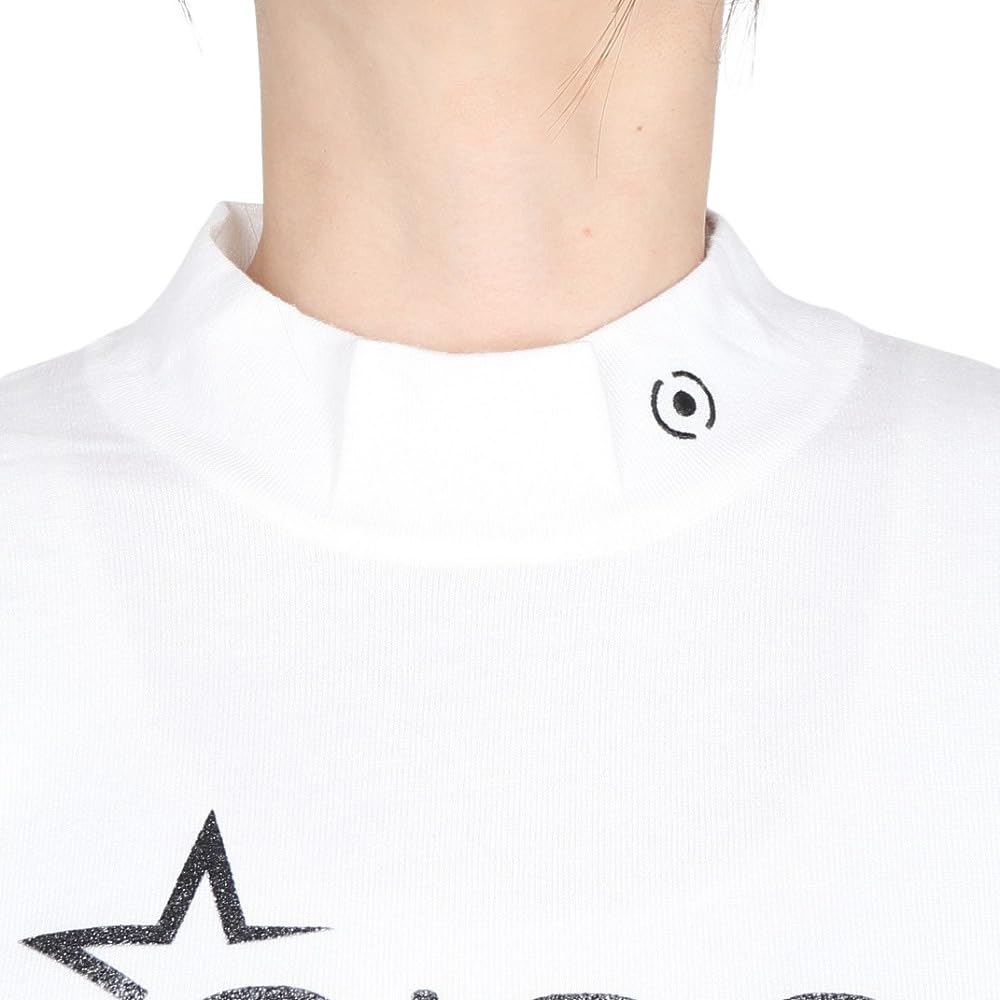 Вязаный гольф с длинным рукавом и высоким воротом LL [Pin Apparel] Женский (Печать логотипа) / / 622-4275002 030_Белый