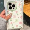 Милый весенний цветочный чехол для телефона для IPhone 11 12 15 14 13 16 17 Pro Max IPhone 16 15 14 Plus Прозрачный Ударопрочный Мягкий чехол