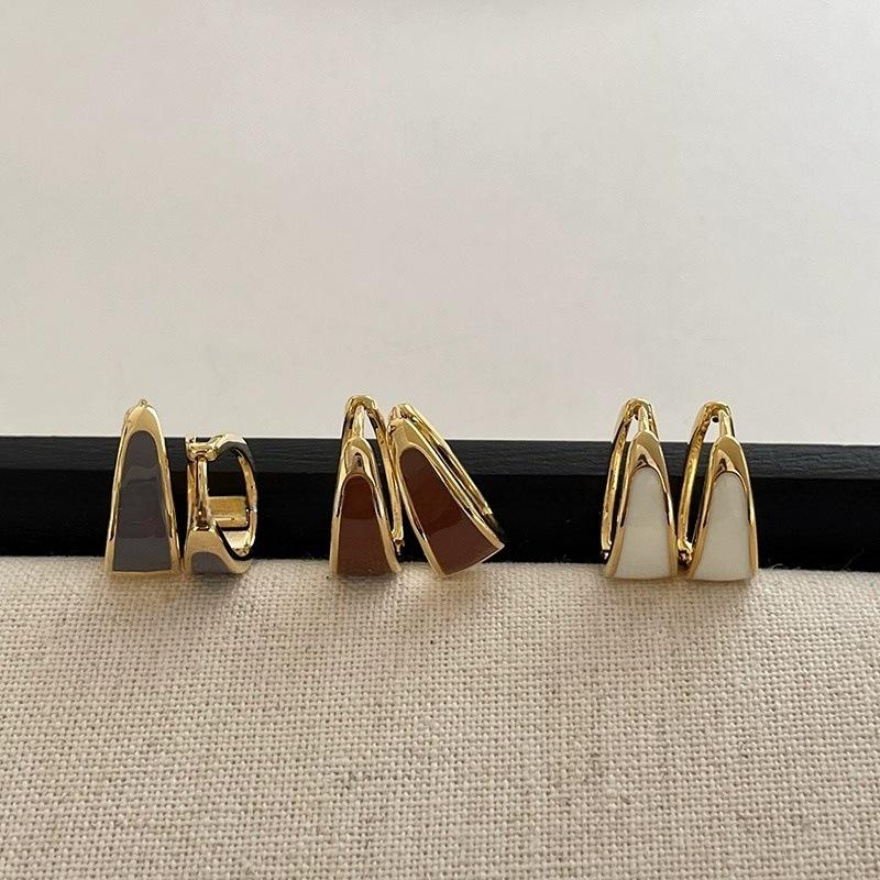 1 Pair Minimalist Geometric Small Circle Earrings, Women's Daily Versatile Party Luxury Fashion Earrings