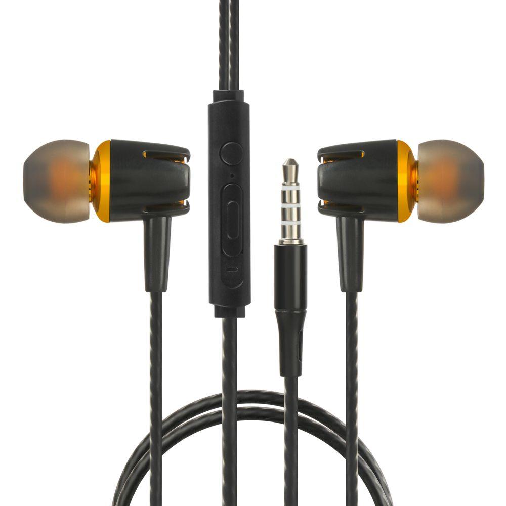 Спортивные наушники с микрофоном, игровая гарнитура с проводным управлением, внутриканальные наушники, проводные наушники