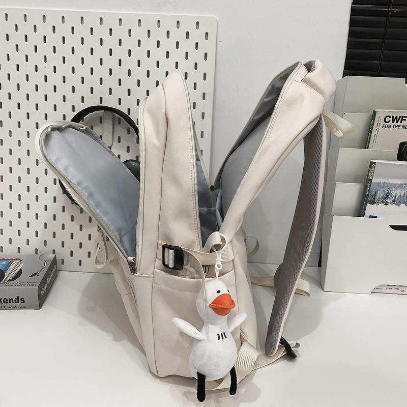 Однотонный школьный рюкзак для студента, женский рюкзак большой емкости, мужской рюкзак