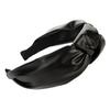 PU Leather Cross Knotted Headbands Top Knot Pu Hairbands Mothers Daughters Hair Accessories for Girls and Women