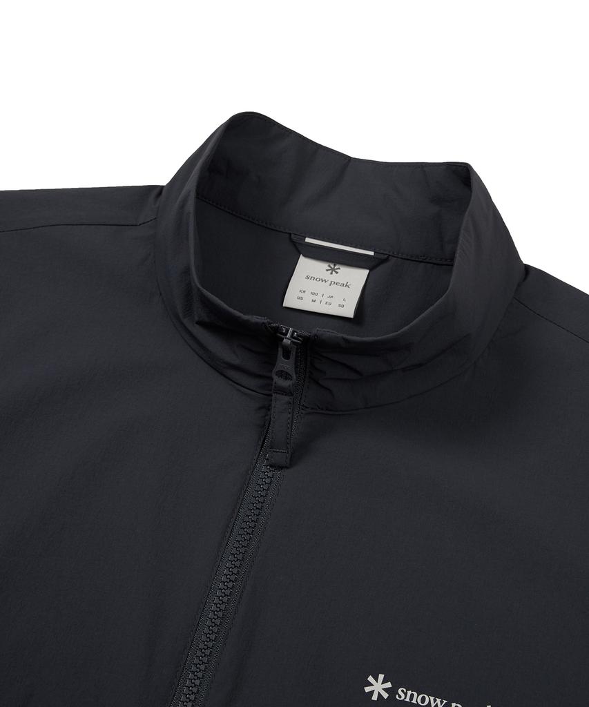 Snowpeak Apparel Тонкая технологичная ветровка с воротником-стойкой, из тканого материала, цвет Угольно-синий (S24Mmswb34)