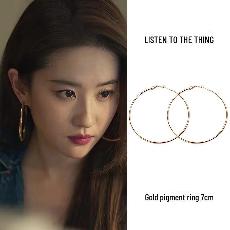 Шикарные серебряные серьги-кольца — крупные, стильные, простые и роскошные женские серьги