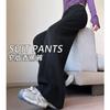 Black Sweatpants Women's Autumn Wide-leg Pants Women's New Casual and Thin Pants Loose and Lazy Sweatpants