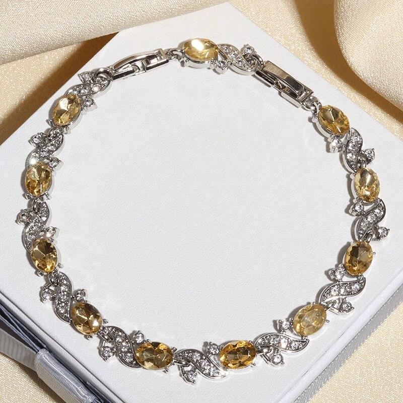 Сверкающий браслет-цепочка со стразами для женщин и девочек, элегантный модный вечерние, свадебные, помолвочные украшения, подарок на годовщину