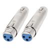 uxcell 3-Pin XLR Female To Female Audio Microphone Cable Connectors (2 Pieces)