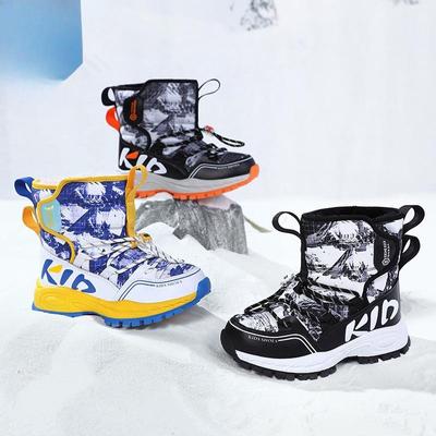 Детские зимние ботинки, новый стиль, теплая хлопковая обувь