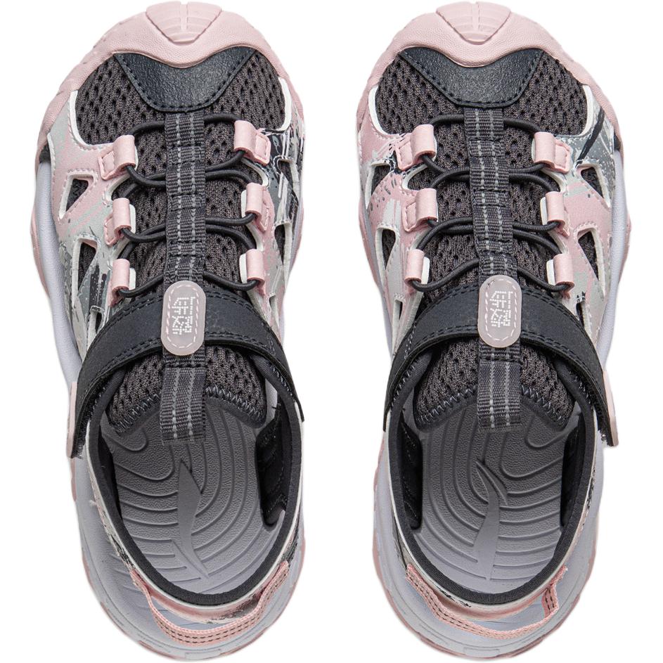 Li Ning Удобные Универсальные Амортизирующие Дышащие Детские Сандалии с Низким Верхом Детские Сандалии Розовые YKEV030-4