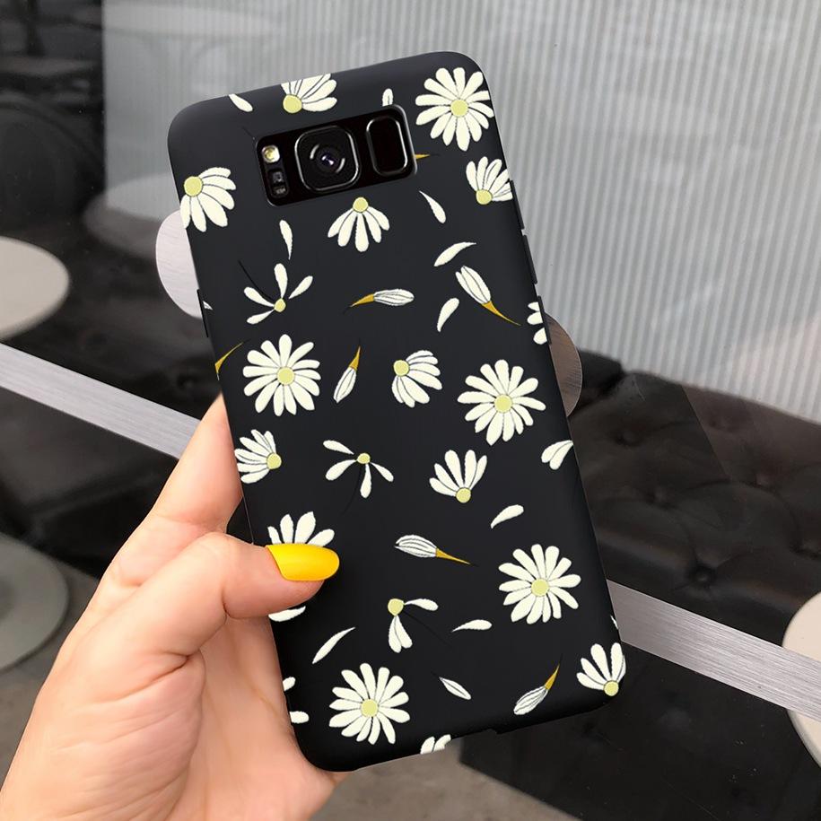 Ударопрочный Чехол Для Samsung S8 Plus SM-G955F Чехол Цветной Ромашка Кактус Мягкий Матовый Чехол Для Телефона Для Samsung S8 S 8 S8+ G950F Capa