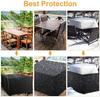Rurbeder Garden Furniture Cover Waterproof 600D Oxford Outdoor Sofa Table Cover Black