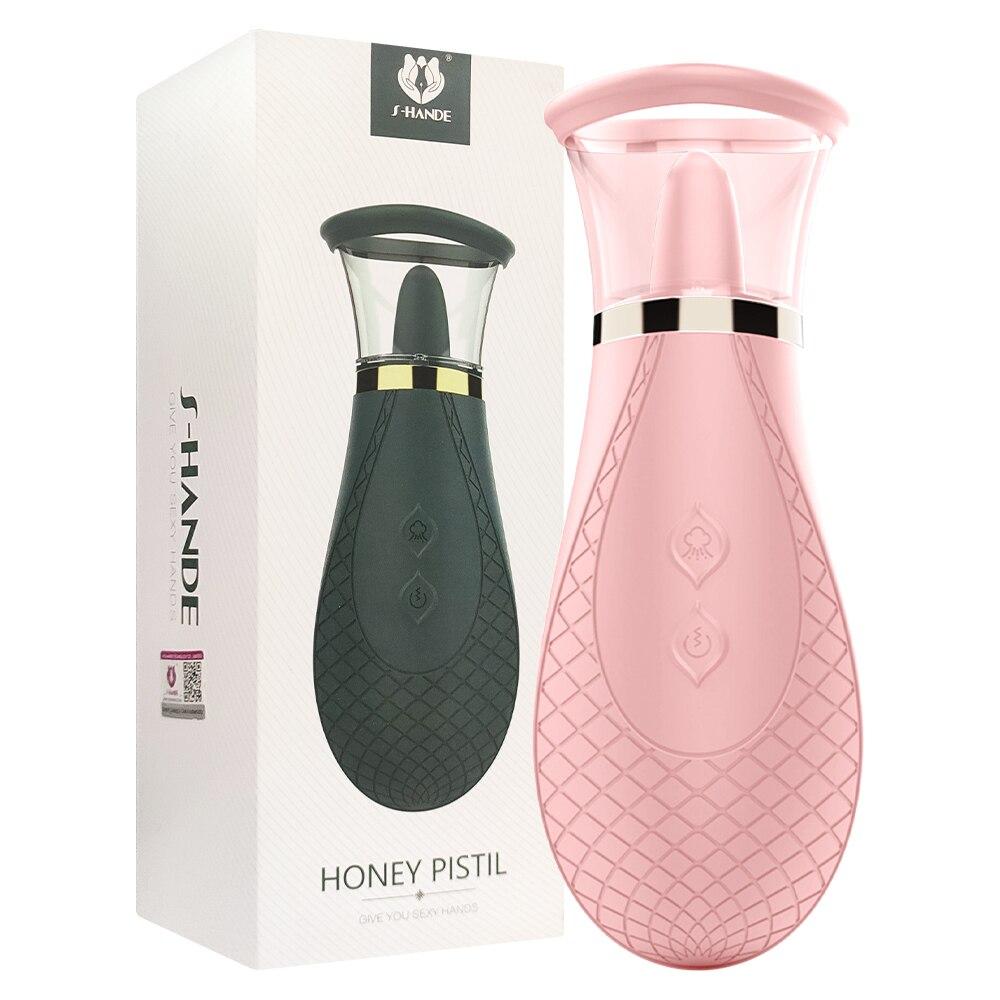 Женский вибратор для лизания языка, массажер для точки G, клитора, стимуляция влагалища, щекотка клитора сосков, 10 режимов вибрации, секс-игрушки для женщин