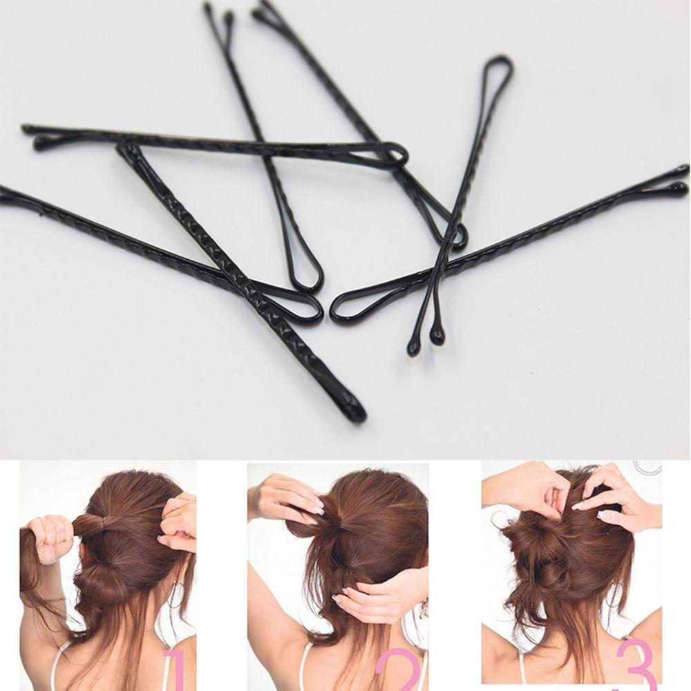 Wave Women's Simple Design Hair Styling Black Hair Pins Invisible Hair Clips Hair Barrette