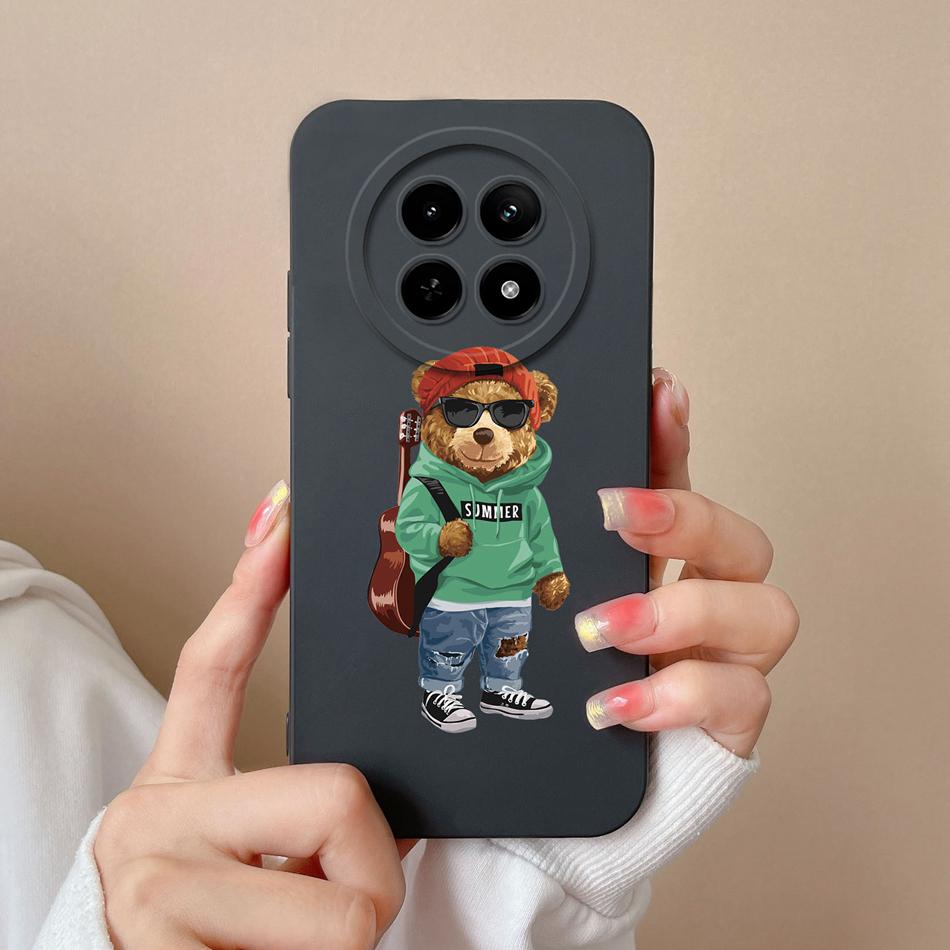 For OPPO Realme 12X 5G Phone Cases Cartoon Liquid Silicone Full Coverage Anti Drop Shell For Realme12 X Back Covers Bumper Funda