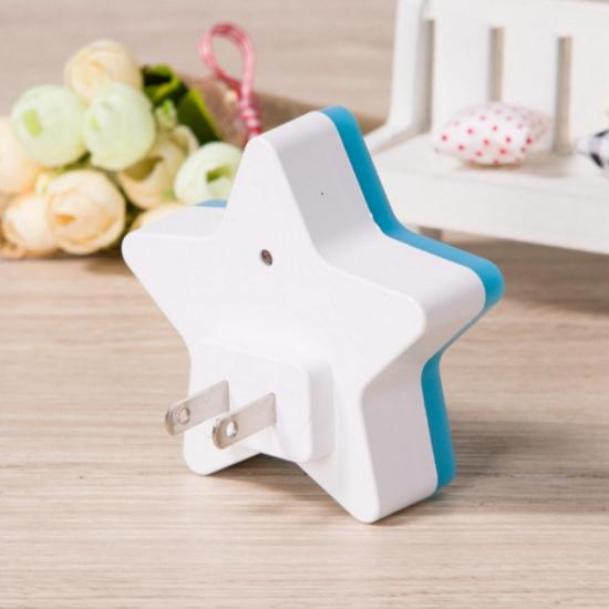 LED Stars Night Lights EU/US Plug Night Lamp Light Home Decoration Bedroom Bedside Baby Room Living Room Corridor Lighting Back Up Lights 1