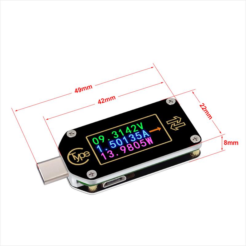 TC66/TC66C TC64 Type-C PD Триггер USB-C Вольтметр Амперметр Напряжение Двунаправленный Измеритель Тока Мультиметр PD Зарядное Устройство Батарея USB Тестер