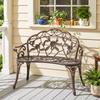 Cast Aluminium Garden Bench Bronze Tone