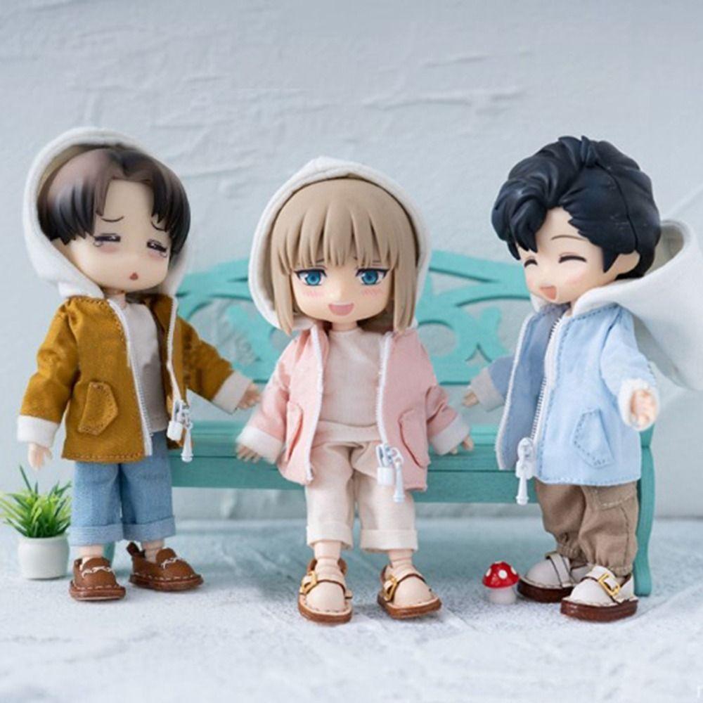 Handmade Doll Hoodies Mini Doll Coat for 1/12 BJD GSC P9 Dolls For 1/11 OB11 Obitsu11 Dolls