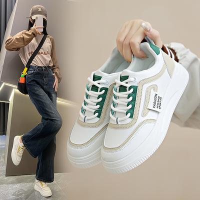 Весенние новые корейские белые туфли женские Ins модные студенческие уличные снимки интернет-известные скейтбордические туфли повседневные туфли на плоской подошве GH-11