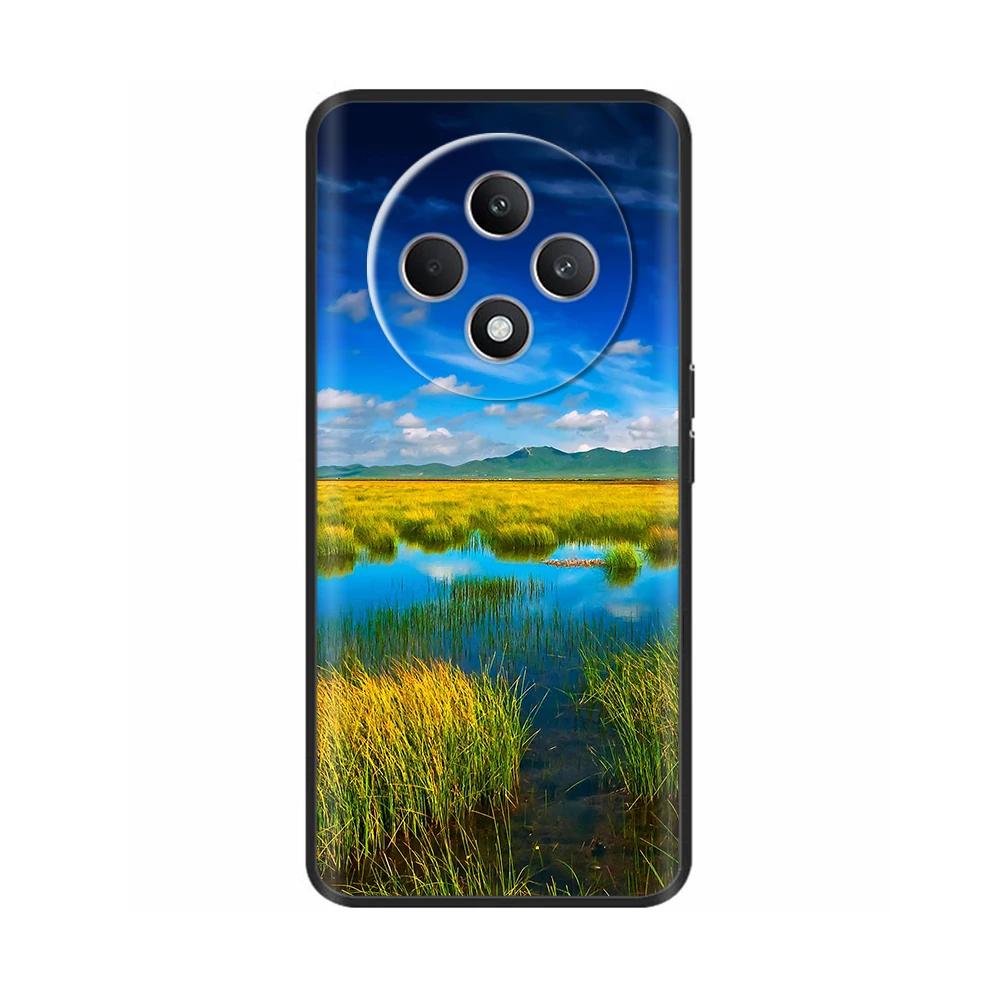 Чехол для Oppo Reno12 F CPH2687 Чехол Милое Сердечко Мягкий Черный Силикон Защитные Чехлы для Reno 12F Reno12F 5G 2024 Fundas