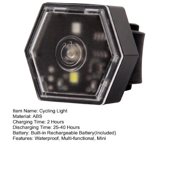 Многофункциональный предупреждающий фонарь, водонепроницаемый, мини, велосипедный задний фонарь, портативный, легкий, для ночного бега на шлеме, для крепления на рюкзаке, светодиодный фонарь