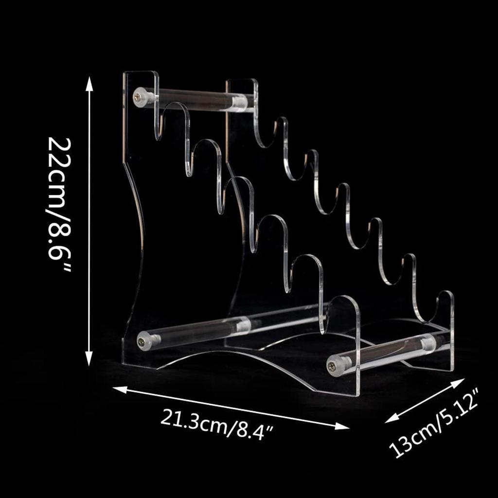 Acrylic Knife Holder Storage Rack Clear 21.3x13x22cm Bracket Shelf with 6 Layers for Retail Store