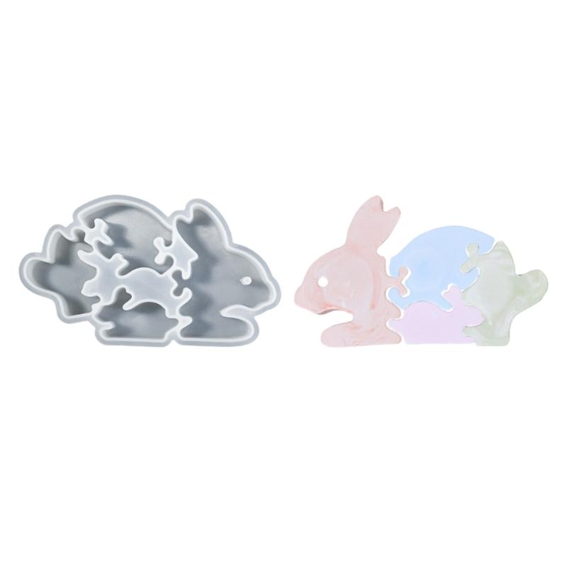 High Temperature Resistant Food Grade Silicone Easter Rabbit Mold for Handmade Craft Projects and Holiday Ornaments