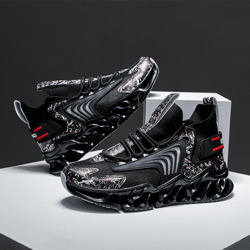 Chunky Sneaker Plus Size 45 46 Men Blade Sole Running Shoes Fashion Casual Mesh Breathable Height Increased Platform Sport Shoes