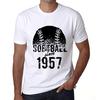 Men’s Vintage Tee Shirt Graphic T Shirt Softball Since 1962 Vintage White