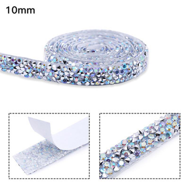 1 ярд самоклеящиеся золотые серебряные стразы отделка блестящая хрустальная лента стразы лента цепочка отделка стразами DIY ремесла украшения