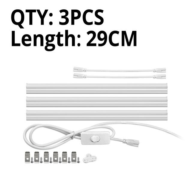 T5 светодиодный ламповый светильник 220 В, светодиодный кухонный настенный светильник, трубка 6 Вт, 29 см, лампы вкл/выкл, домашний кабинет, ночное освещение с вилкой европейского стандарта