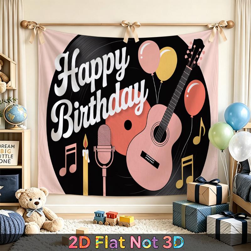 Party Backdrop Balloon Flat Music Guitar Weddings Showers Birthdays Arch Event Photo Background Front Door Decor