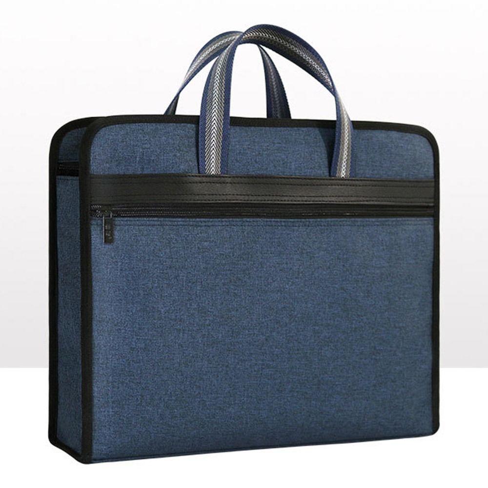 Large Capacity A4 File Bag Multiple Compartments Laptop Handbag Business Storage Bag  Stationery