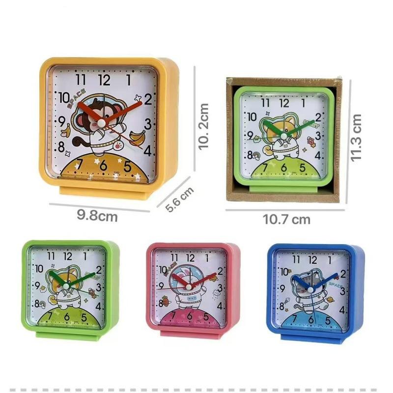 Creative and fashionable student-specific alarm clock Square desktop clock Home decoration Children's early education learning hour clock