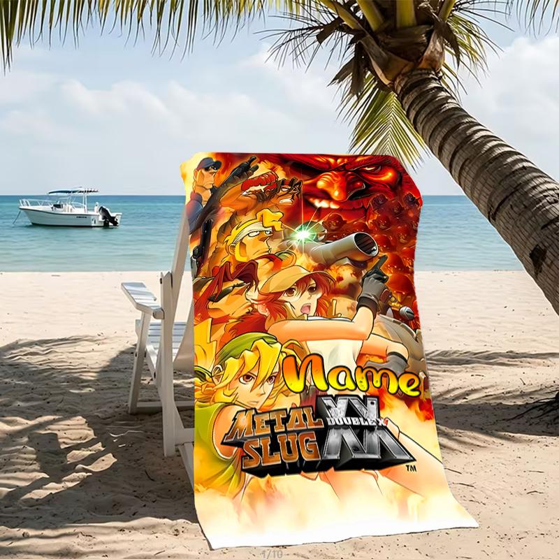 Customizable personalized beach towels Metal Slug themed designs.Suitable for the beach, yoga, sports;ideal as beach accessories
