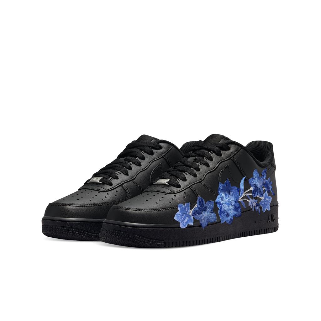 Nike Кроссовки Air Force 1 Устойчивые к истиранию Увеличивающие рост Низкие Скейтбордические Обувь Унисекс Черный Белый Синий CW2288-001(Team577-S-BOX)