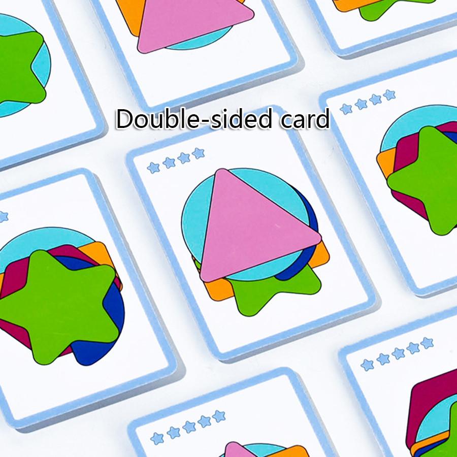 Children Montessori Puzzle Wooden 3D Jigsaw Game Tangram Stick Geometric Ring Shape Matching Kids Early Educational Toys