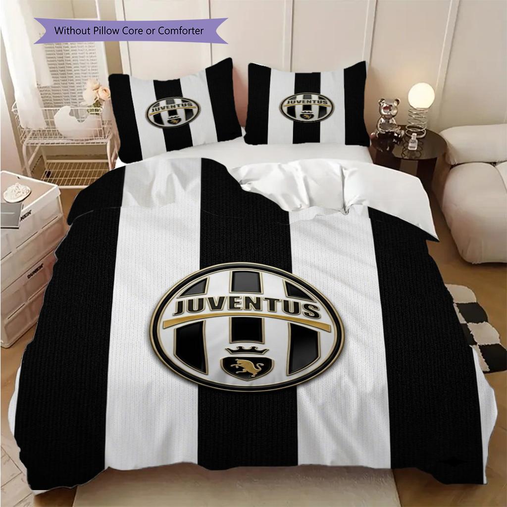Juventus Heritage Pride Three-piece set (1 * duvet cover + 2 * pillowcase, without core) Soft and comfortable Duvet cover and pillowcase