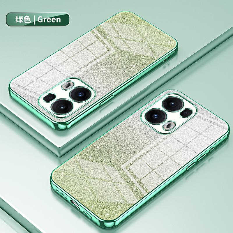 Подходит для OPPO Reno15Pro гальванизированный чехол для телефона с блестками Reno14Pro прозрачный Reno13 защитный чехол