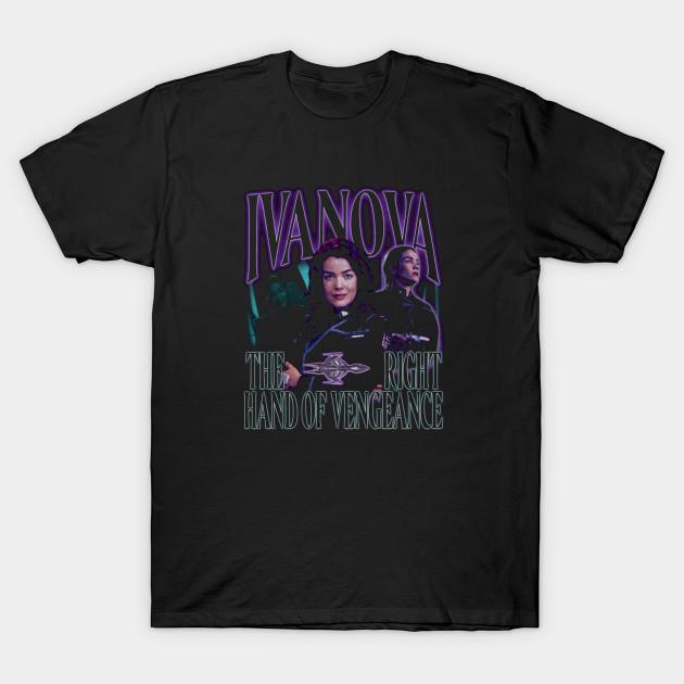 Men Black Print T-shirt Susan Ivanova - Babylon 5 No-Cut Transfer Paper Print Cotton Tshirt
