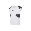 Logo Patchwork Protective Panel Comfortable Crew Neck Vest Men Tops White AQ2733-100