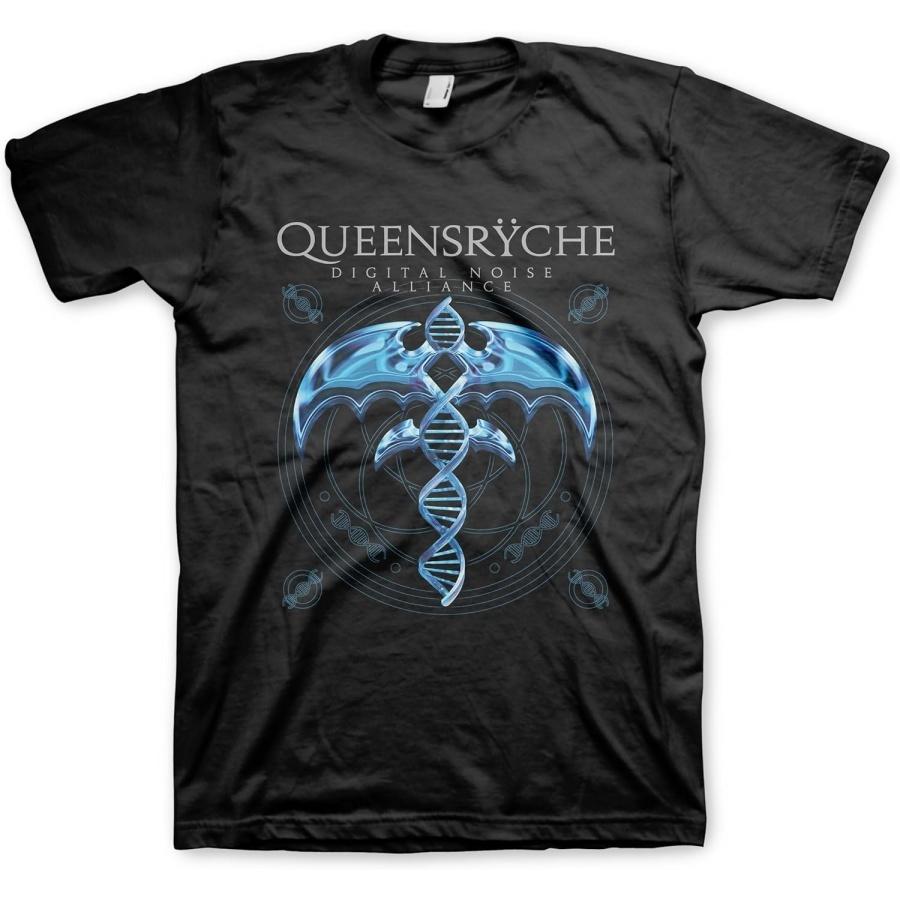 2Bhip Queensryche Цифровой Альянс Шум Альбом Обложка Мужская Черная Футболка с Коротким Рукавом Металл Графические Футболки