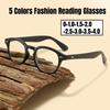 5 Colors Vintage Reading Glasses Trendy Oval Frame Presbyopia for Men Women Lightweight Stylish Far Sight Eyeglasses 0+1.0+4.0