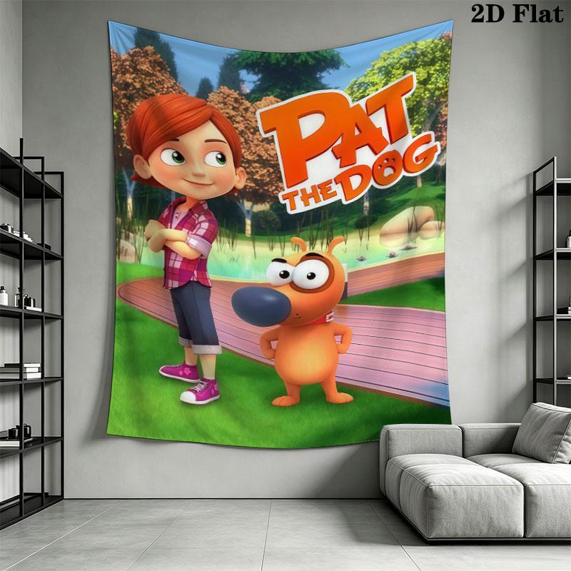 Pat the Dog Wall Hanging Printed Fabric Blanket Decorative Tapestries for Bedroom Living Room Home Decor