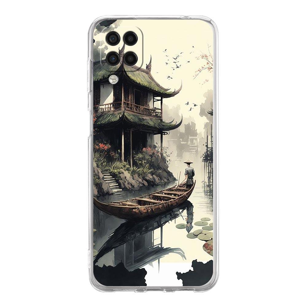 Чехол для телефона Samsung A13 A33 A35 A55 A73 A53 A23 A51 A71 A21S A12 A31 A41 A05s A03S A15 A25 A32 5G Обложка Японский пейзаж