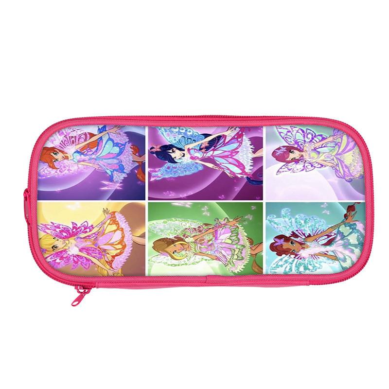 Winx Club Magic Reprint Polyester Pencil Box With Multiple Compartments For School