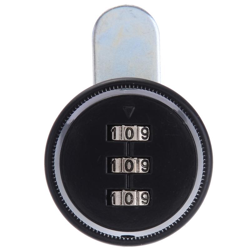Цинковый сплав, 3-значный пароль безопасности, бесключевой ящик, кулачковый замок, комбинация, кодированная дверная фурнитура для шкафа