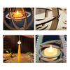 Chinese Style Lantern Kit DIY for Mid-Autumn Festival, Hollow Wooden Rotating Ring Hanging Ornament with Rabbit, Handmade LED Candle Toy Tassels